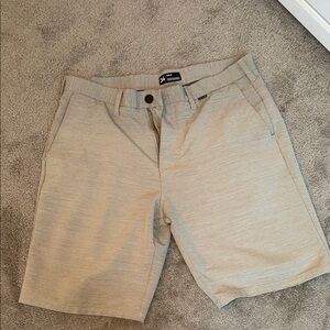 Hurley Men's Beige Flat Front Shorts
